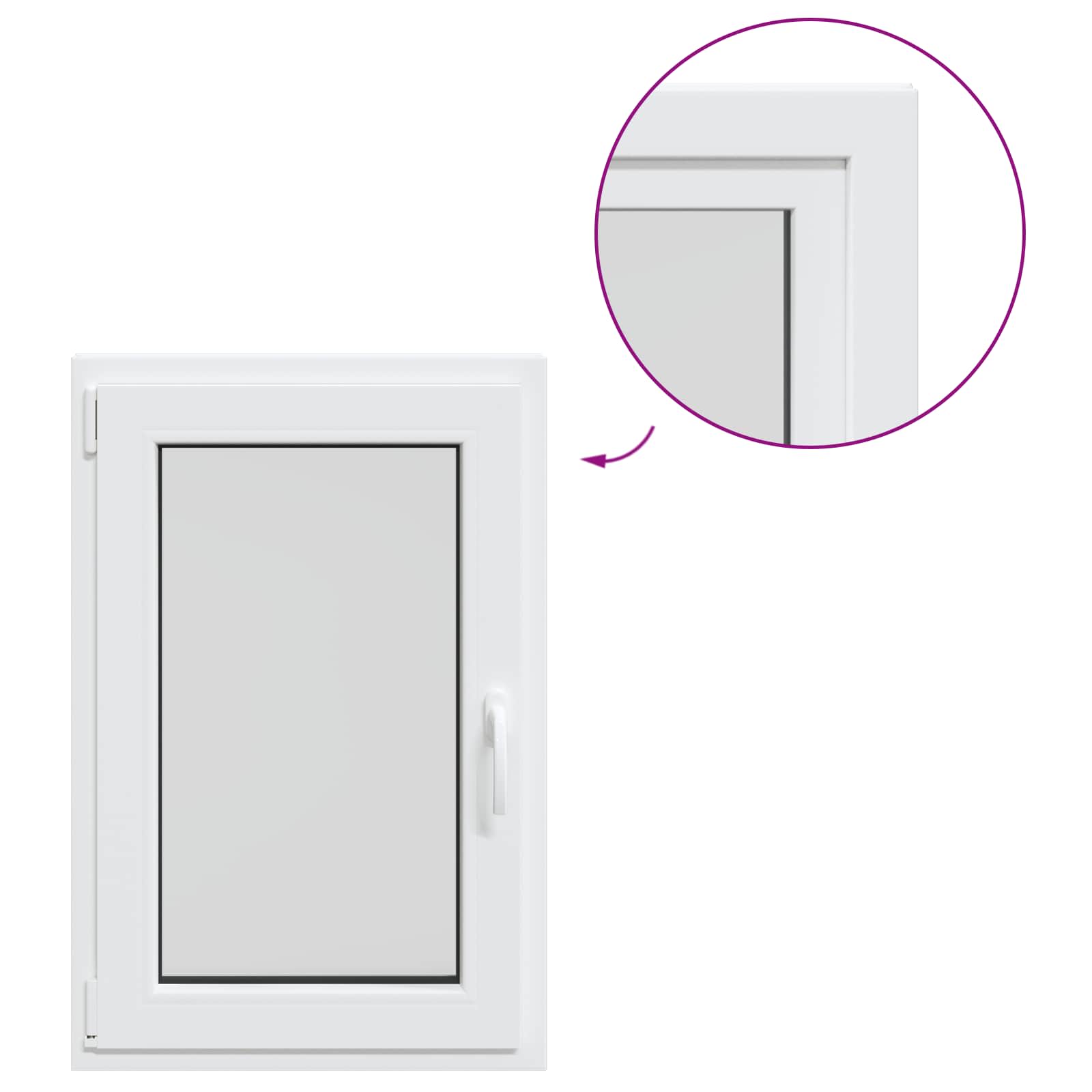 Kellerfenster RISOR 50 x 50 cm PVC und Glas Weiß