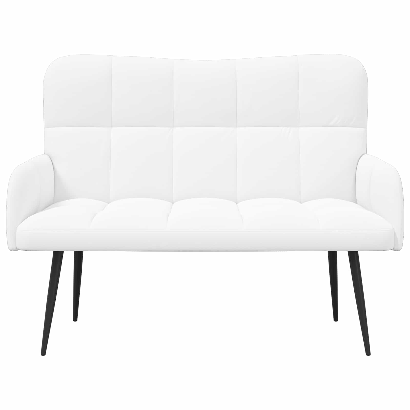 2-Sitzer Sofa Hellgrau 115 x 61 x 87 cm Stoff