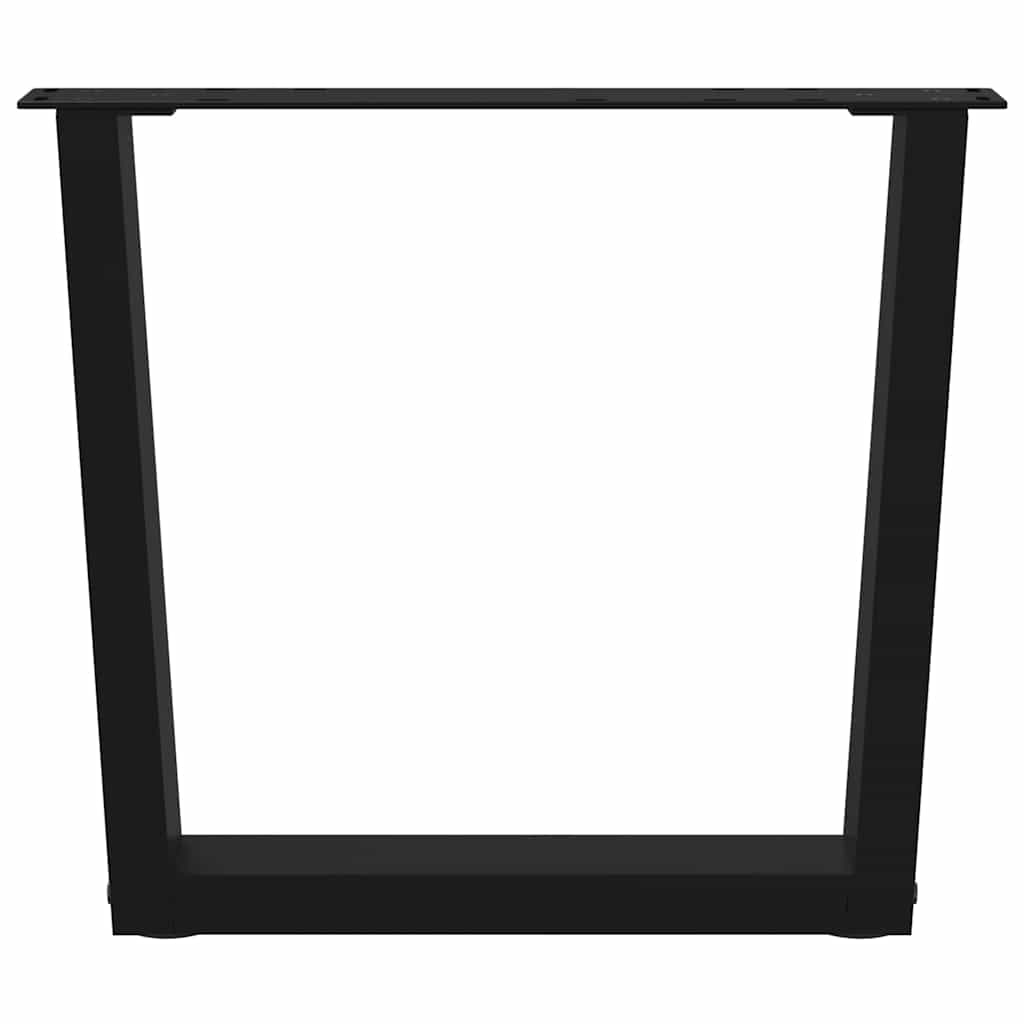 Couchtischbeine V-Form 2 Stück Schwarz 30x(30-31,3) cm Stahl