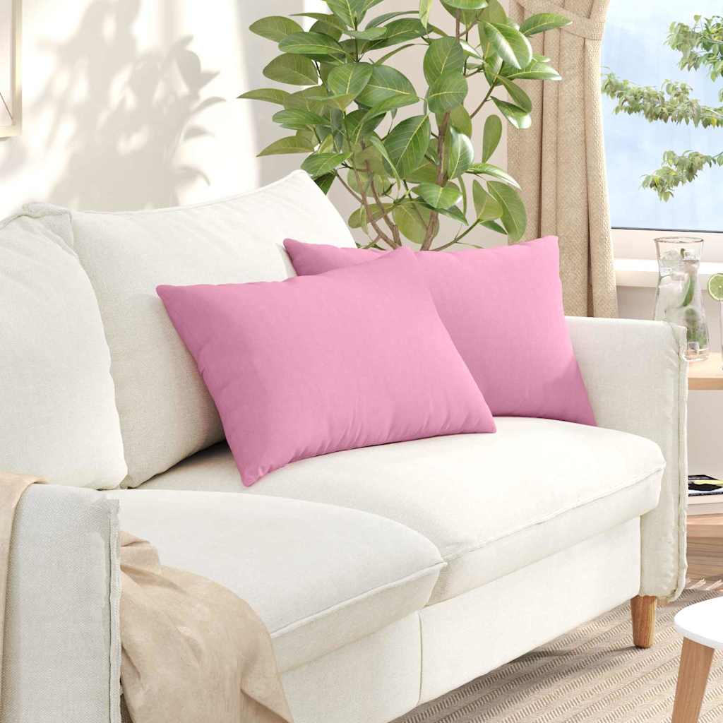 Sofakissen 2 pcs Hellgrau 50 x 30 cm Stoff