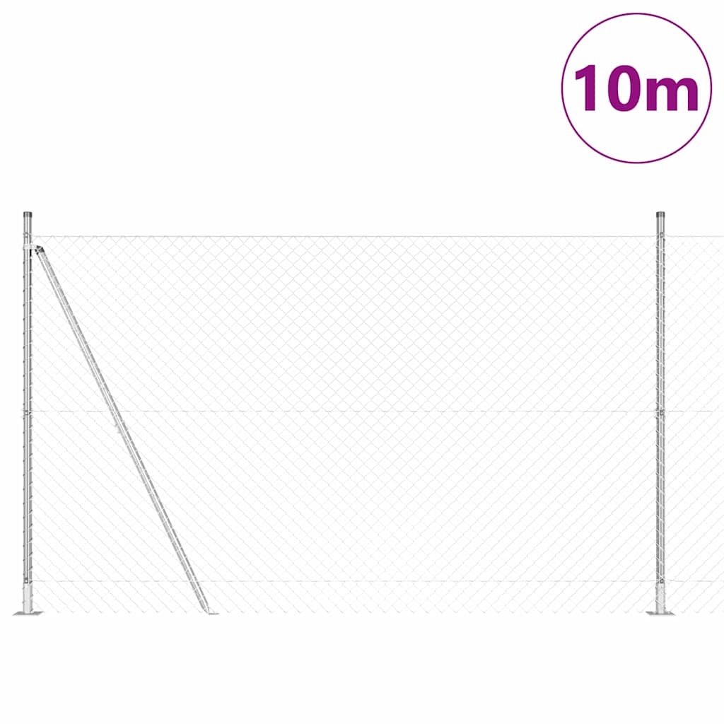 Outdoor Kettenglied-Zaun Erdfixierung 10 x 0,4 m Grün Netz