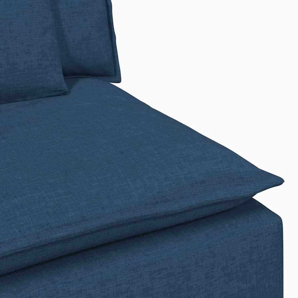 Modulares Sofa Endmodul mit Armlehne Kissen Hellgrau 100 cm