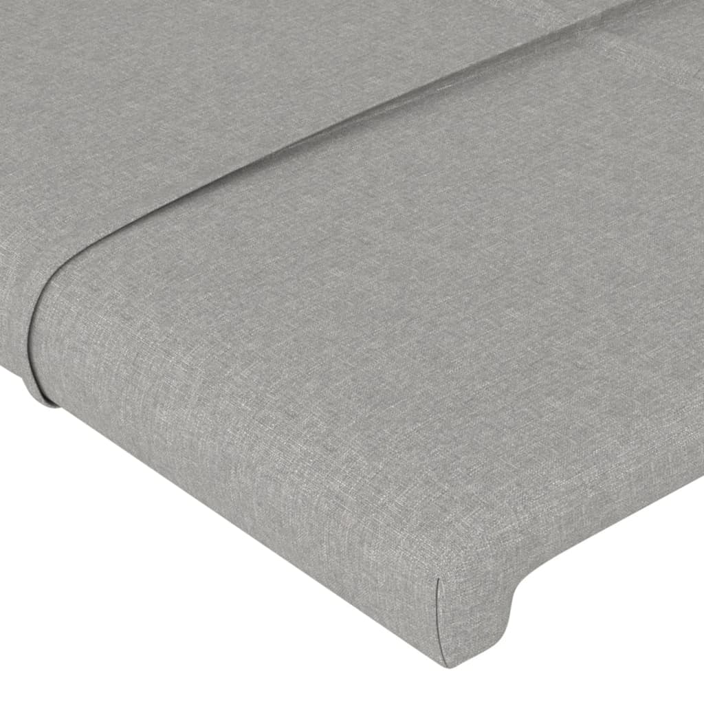 Kopfteil Hellgrau 80x5x118/128 cm Stoff