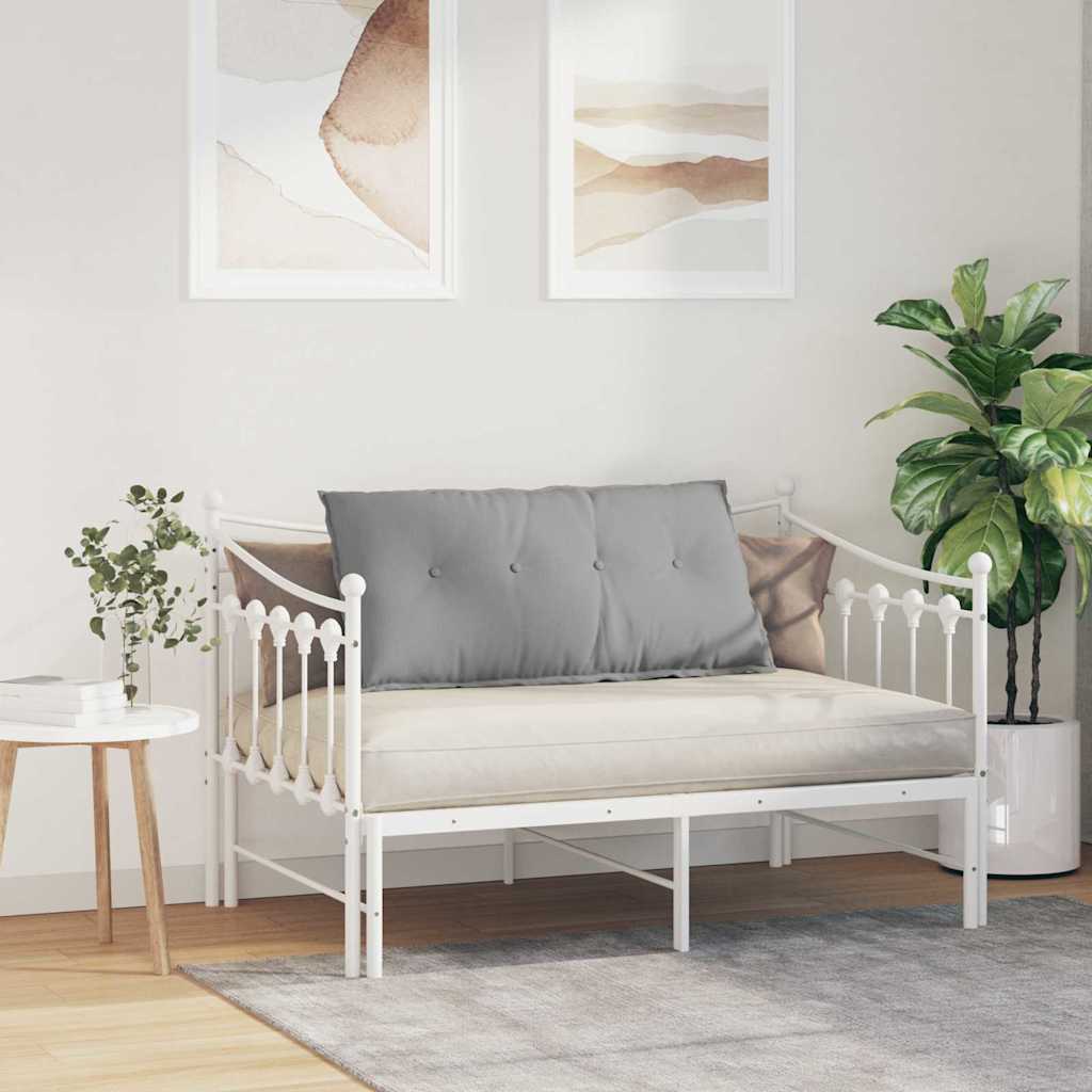 Rückenkissen Hellgrau 50 x 19 x 45 cm Stoff