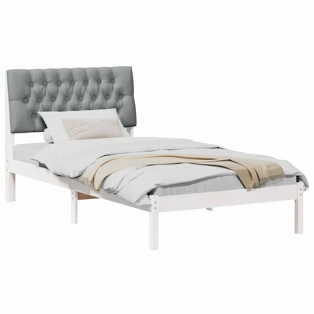 Bettgestell mit gepolstertem Kopfteil Braun 200 x 200 cm