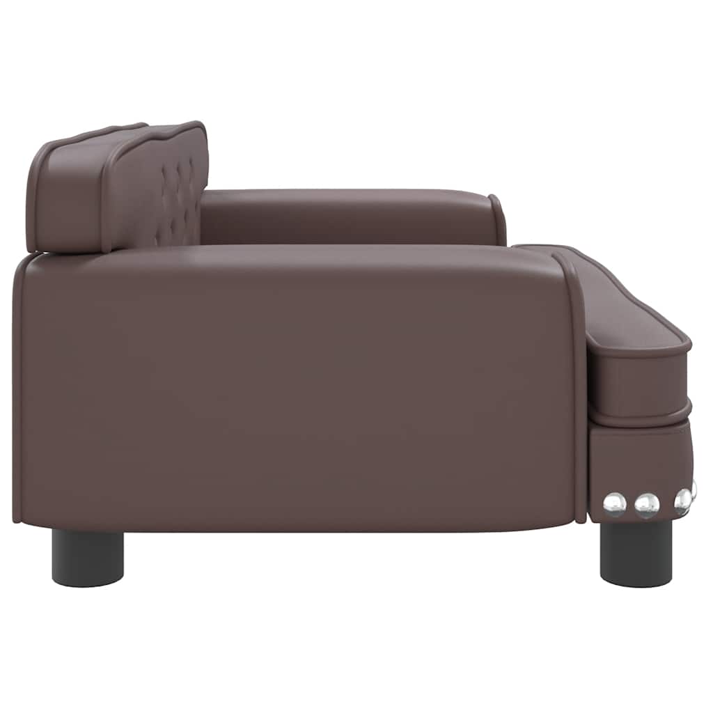 Kindersofa Schwarz 90x53x30 cm Kunstleder