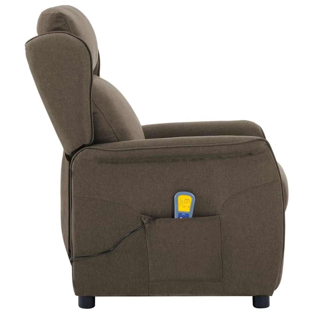 Massagesessel mit Kissen Hellgrau 93,5 x 67,5 x 101,5 cm Stoff