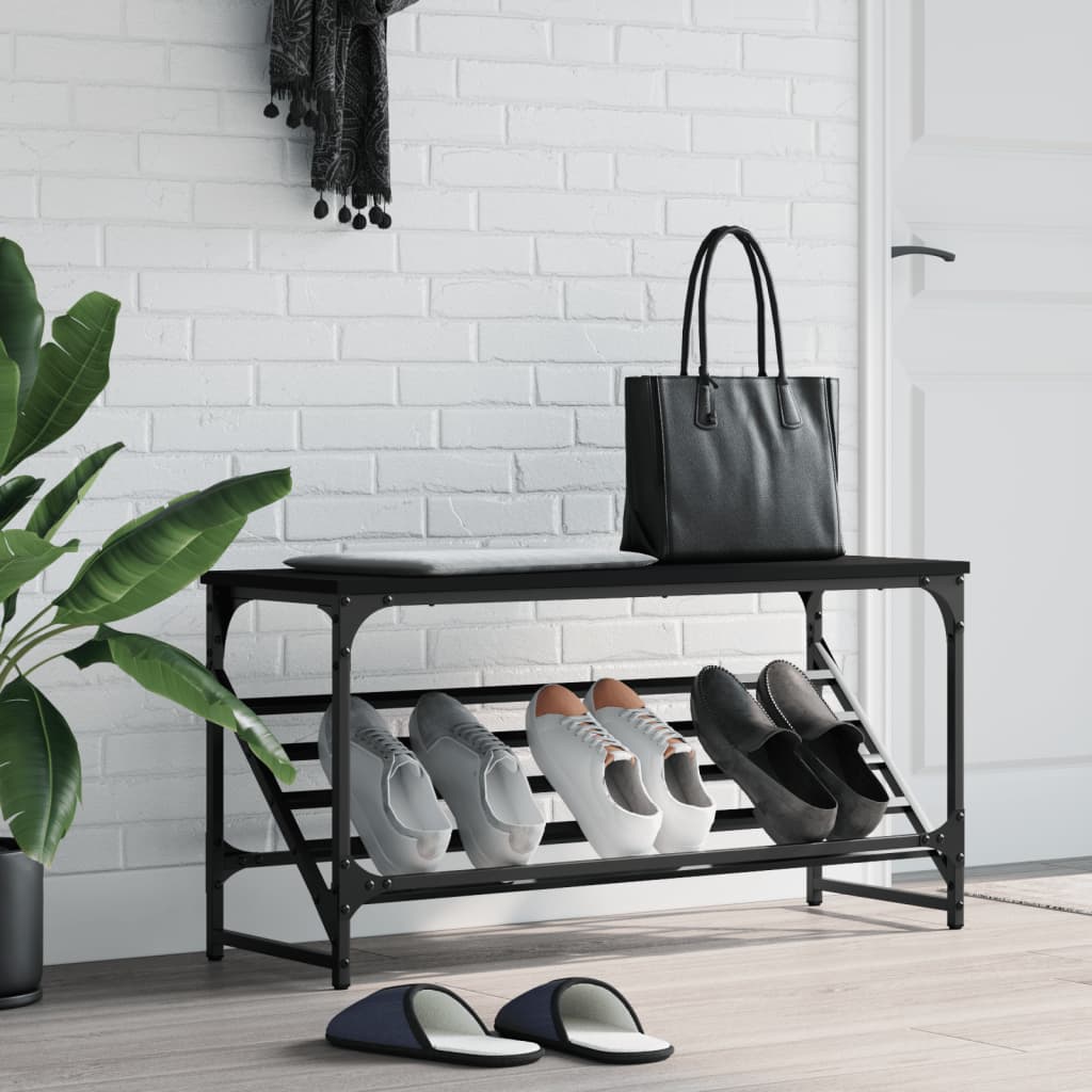 Schuhregal Schwarz 60x30x45 cm Holzwerkstoff