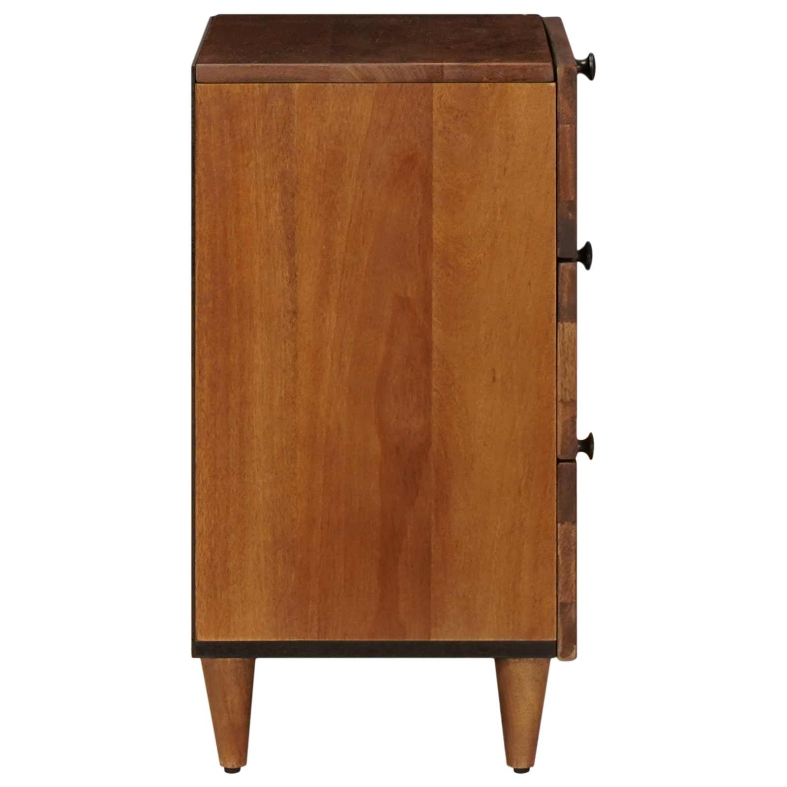 Nachttisch Braun 50 x 33 x 62 cm Massivholz Mango