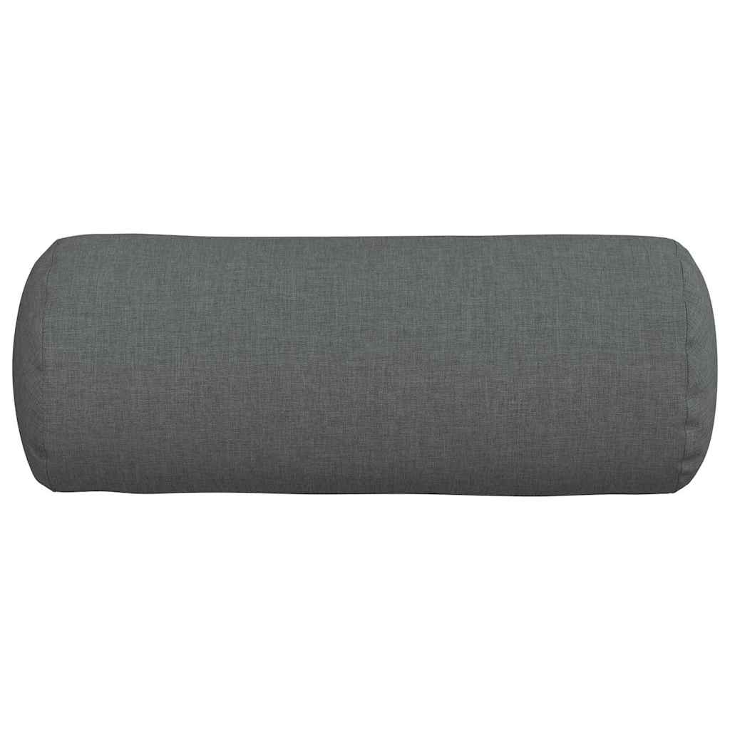 Bolsterkissen 2 Stück Hellgrau Ø 15 x 40 cm Stoff