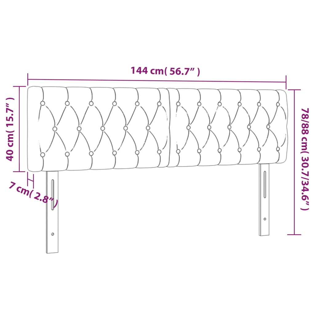 Kopfteil Hellgrau 80x7x118/128 cm Stoff