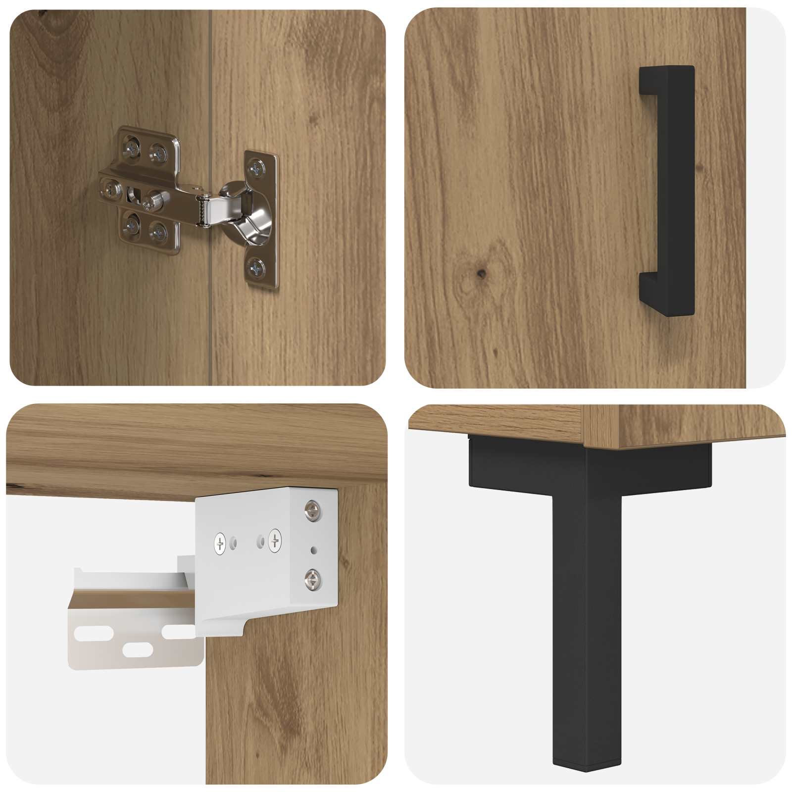 Highboard Hochglanz-Weiß 69,5x34x180 cm Holzwerkstoff