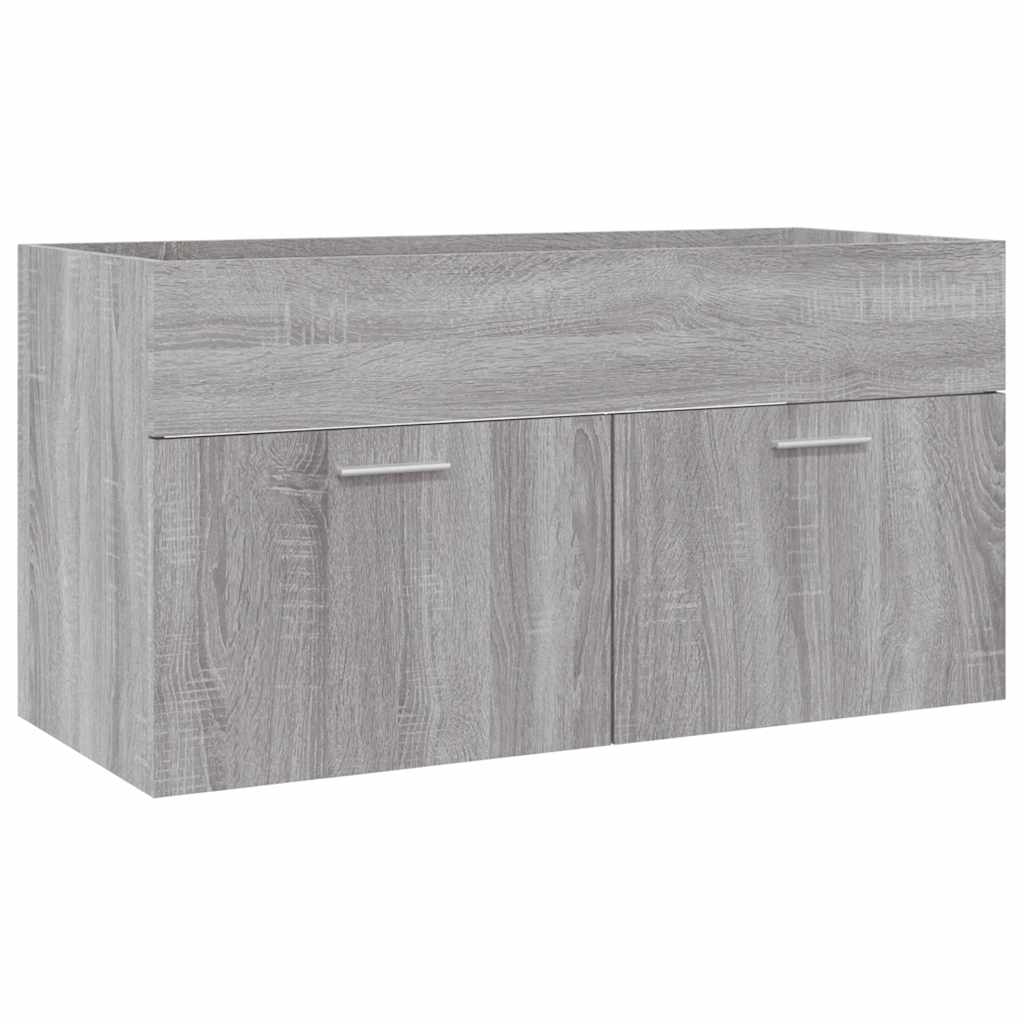 2-tlg. Badmöbel-Set Weiß Holzwerkstoff