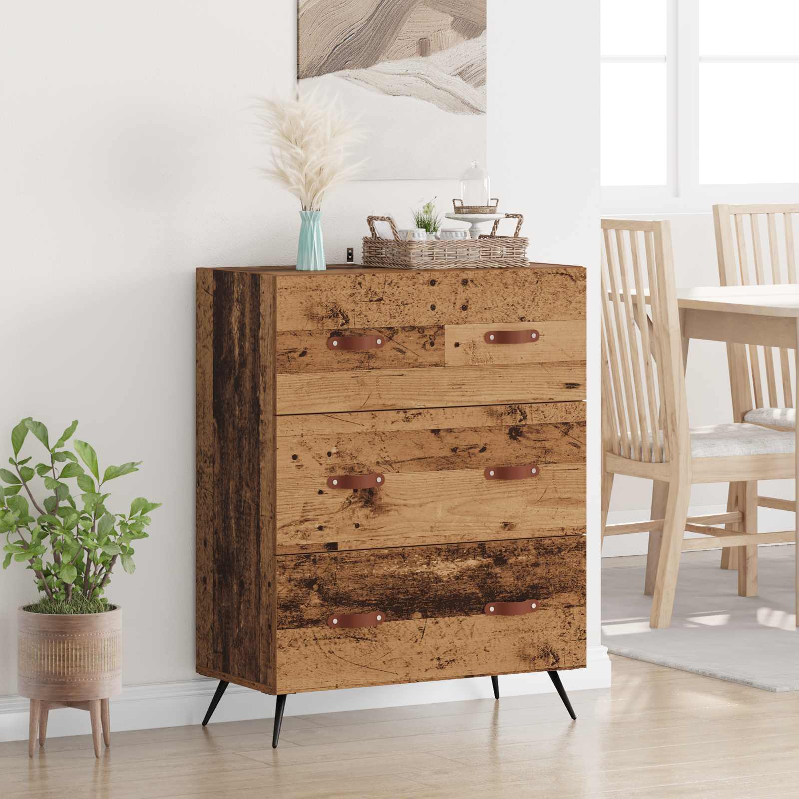 Kommode Sonoma-Eiche 69,5x34x90 cm Holzwerkstoff