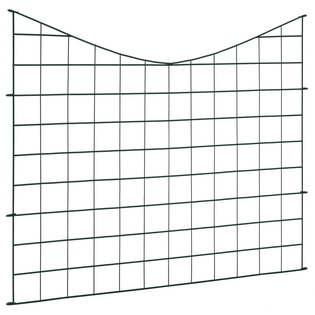 Gartenzaun Set Konvex 77,3x26 cm Grün