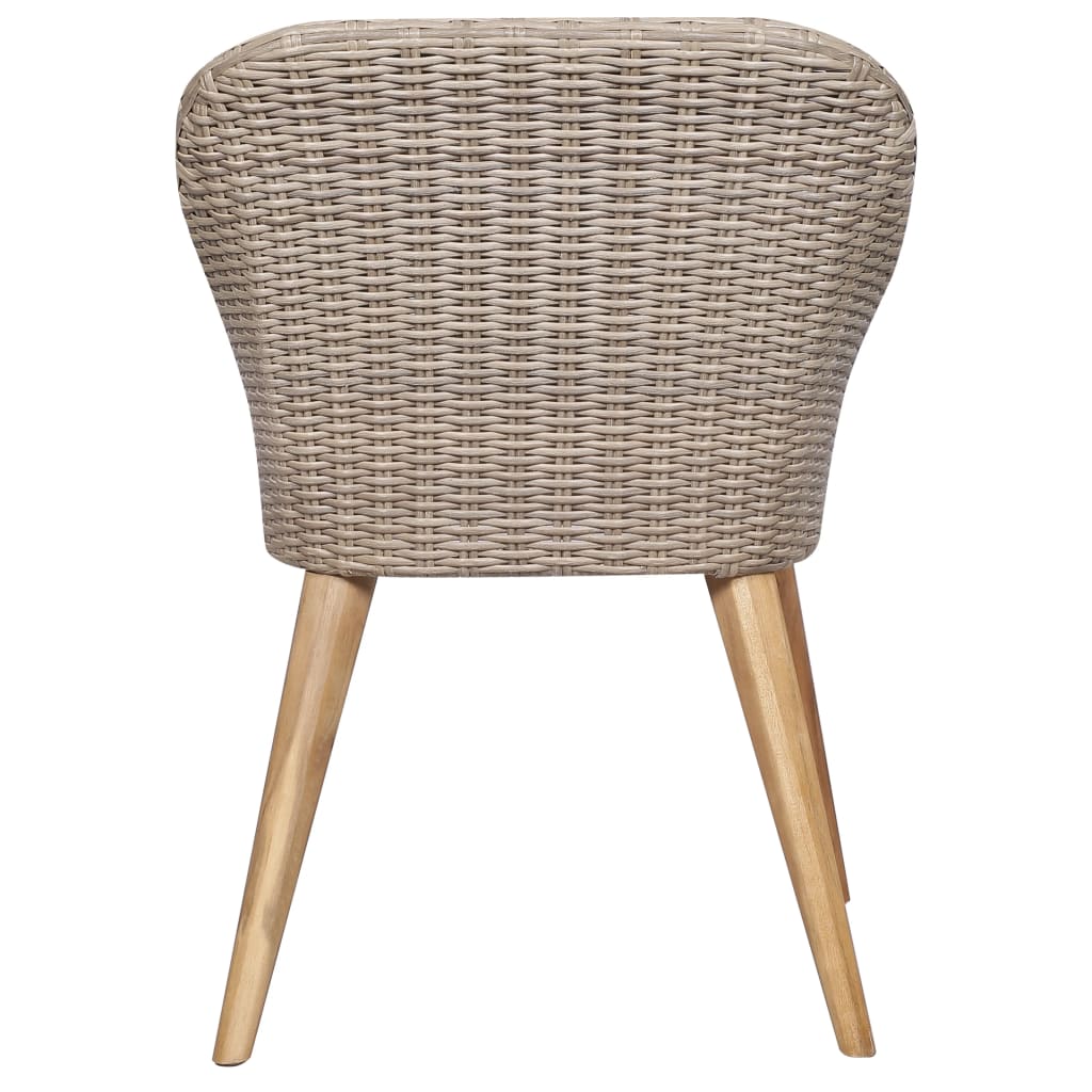 Gartenstuhl 2 pcs Schwarz 62,5 x 55 x 82 cm Poly-Rattan