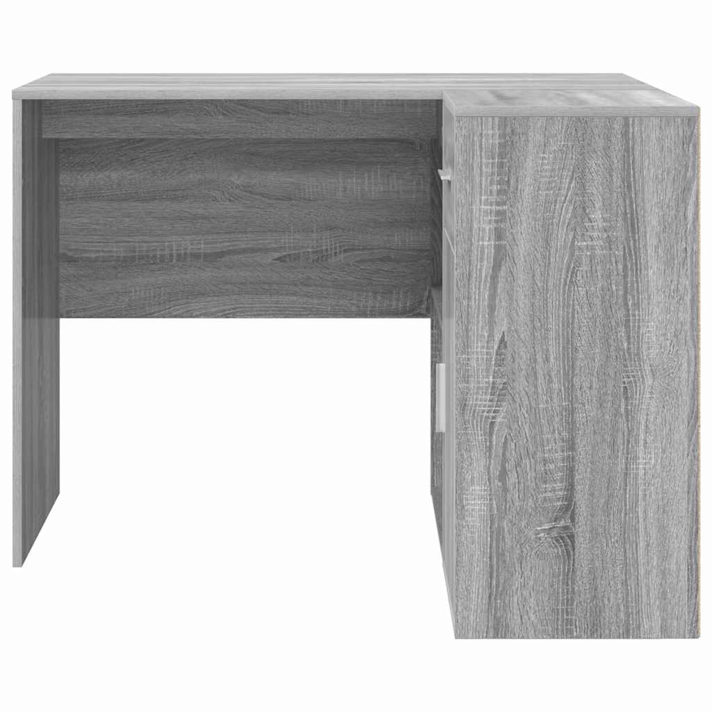 Eck-Schreibtisch Schwarz Eichen-Optik 102 x 88 x 75 cm