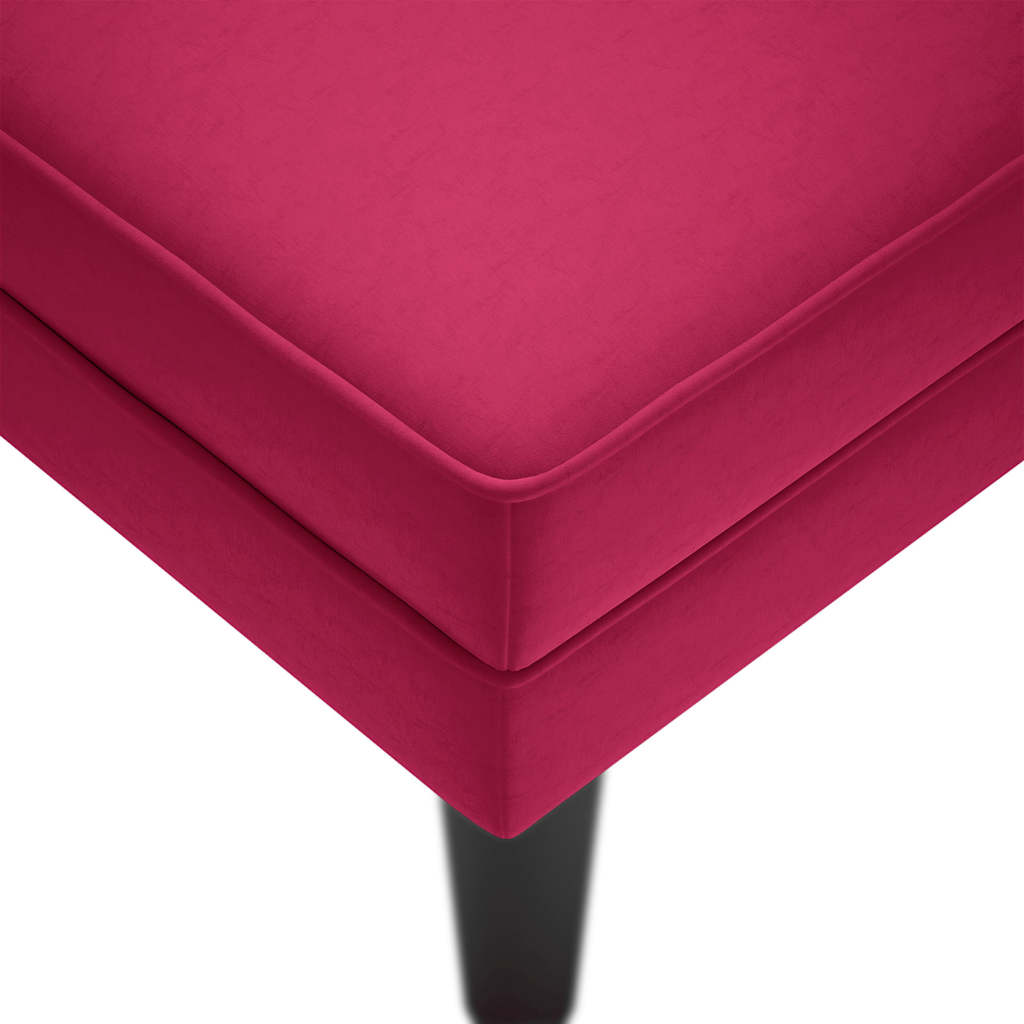 Chaiselongue mit Kissen und Rechter Armlehne Blau Samt