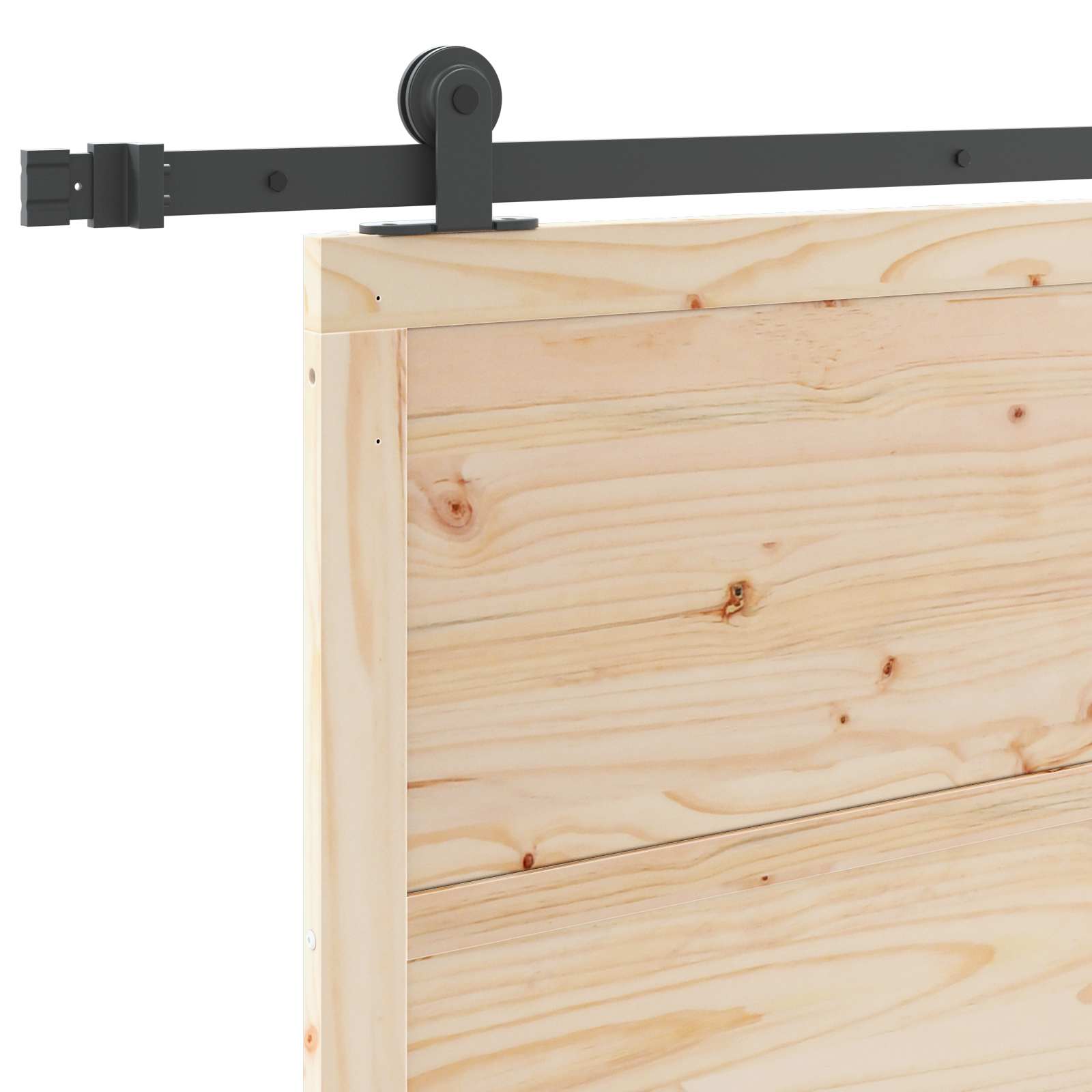 Schiebetür Natur 100 x 208 cm Massives Kiefernholz