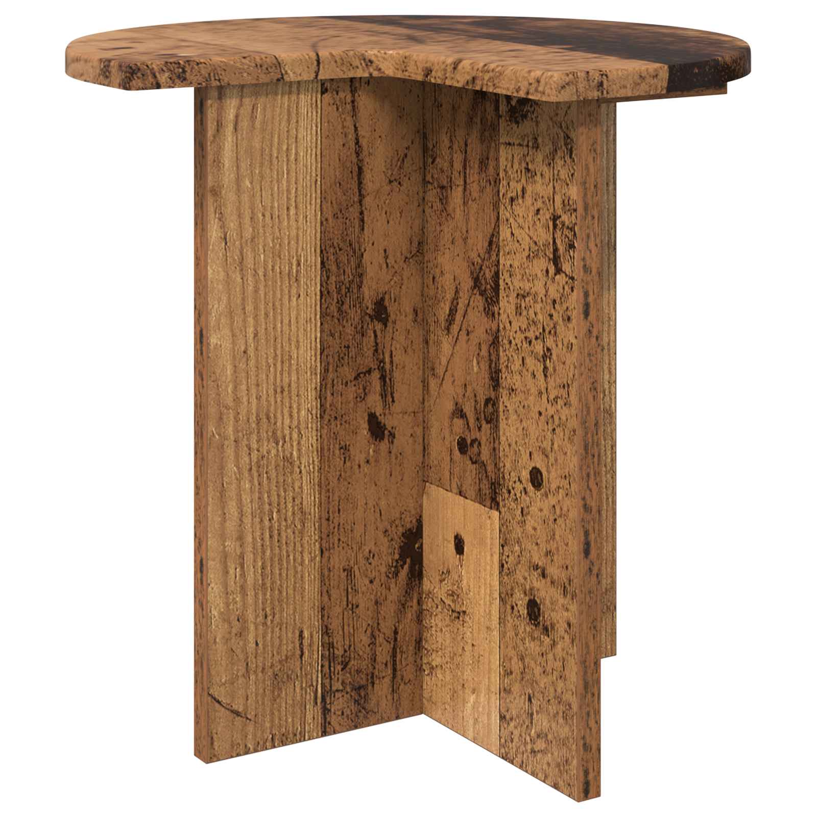 Beistelltisch mit Speicher Weiß Ø 39 x 38 cm Holzwerkstoff