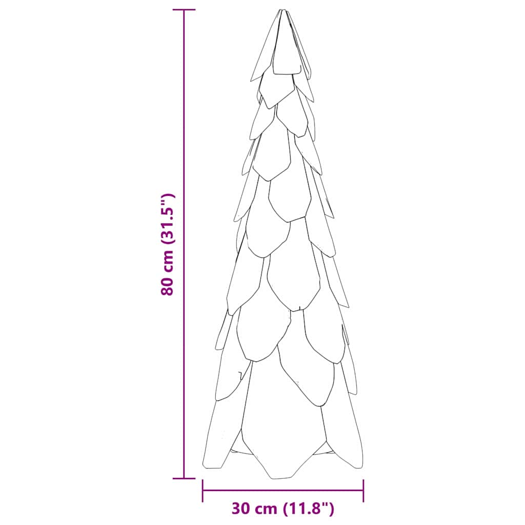 Weihnachtsbaum mit Ständer Braun 51 cm Massivholz Teak