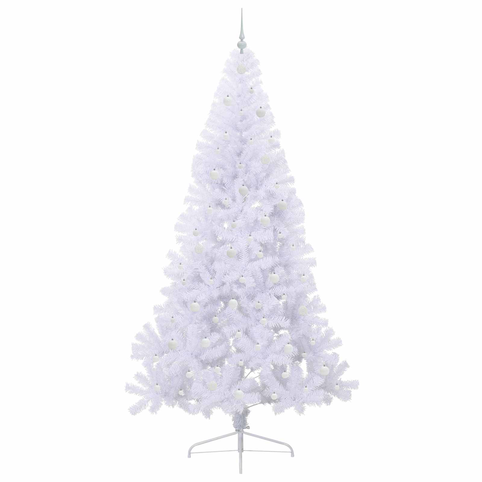 Künstlicher Weihnachtsbaum Weiß 240 cm PVC und Stahl
