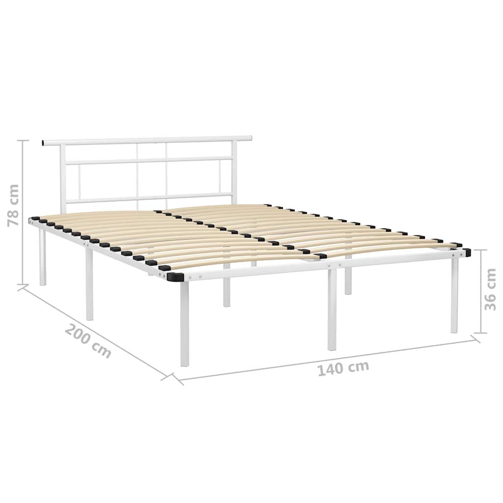Bettgestell Grau Metall 90x200 cm