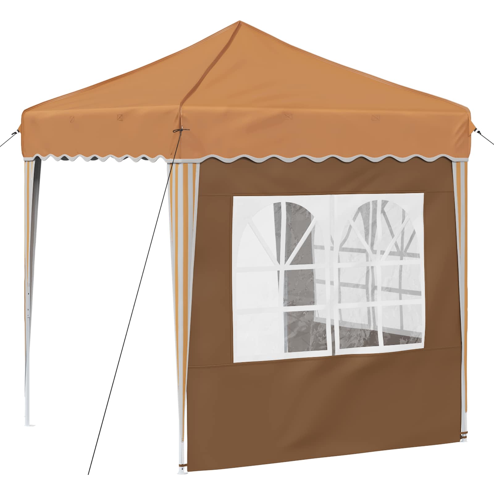 Pop-up Partyzelt 195 x 195 x 245 cm Creme Oxford-Stoff