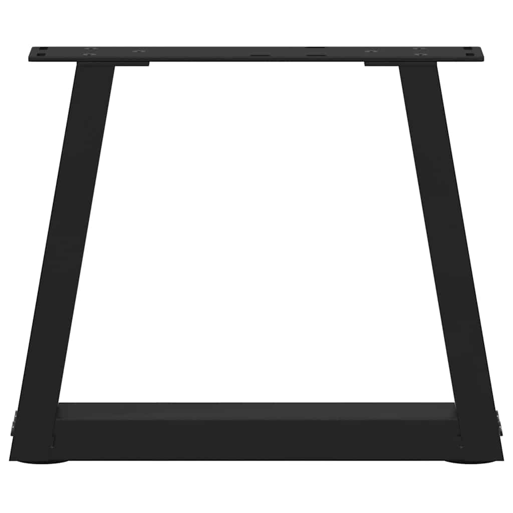 Couchtischbeine V-Form 2 Stück Schwarz 30x(30-31,3) cm Stahl