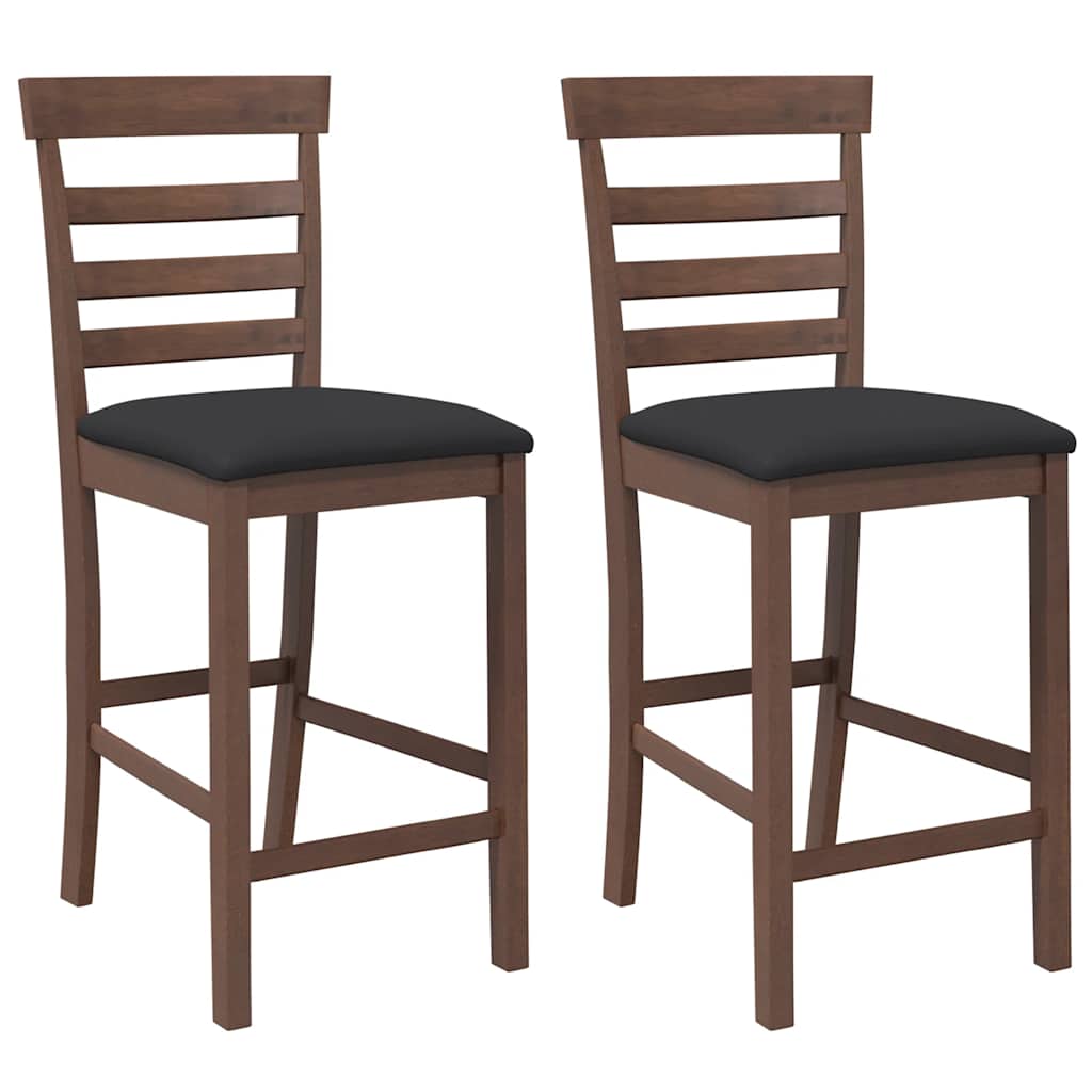 Barhocker 2 Stk. Weiß Stoff