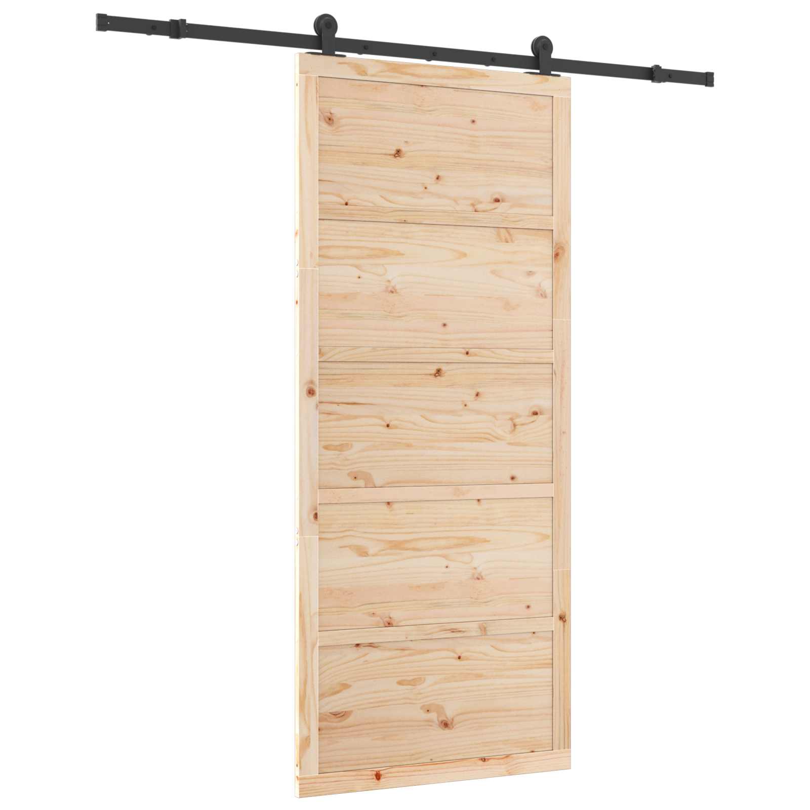Schiebetür Natur 100 x 208 cm Massives Kiefernholz