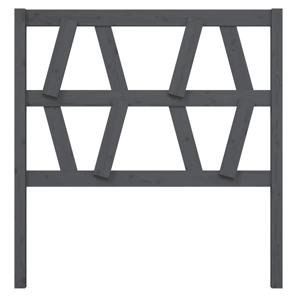 Kopfteil Grau 81x4x100 cm Massivholz Kiefer