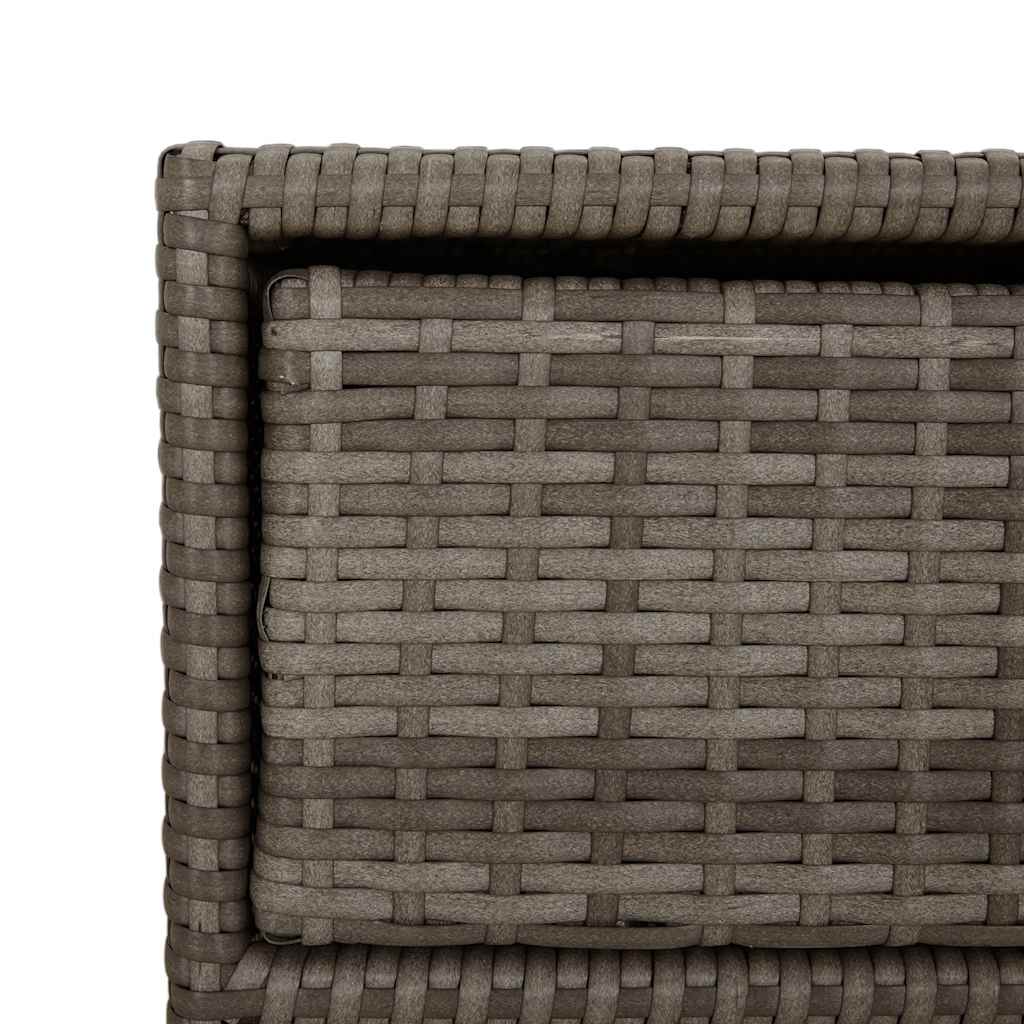 Gartenschrank Schwarz 55x59x80 cm Poly Rattan