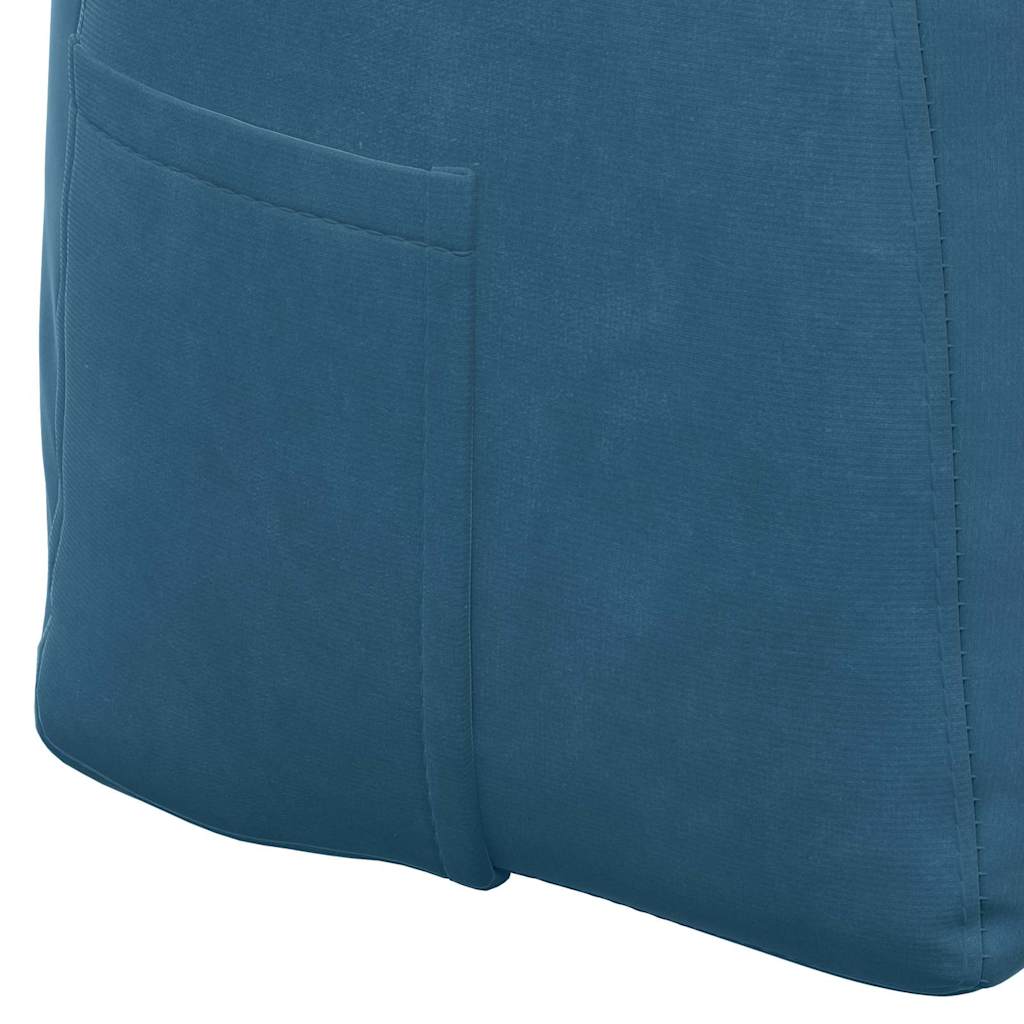 Rückenkissen Blau 45 x 24 x 50 cm Samt