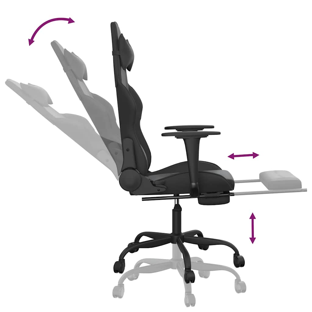 Gaming-Stuhl mit Massagefunktion Schwarz und Rot Kunstleder