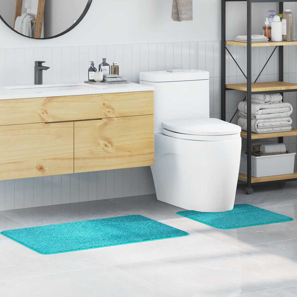 Anti-Rutsch Badematten-Set 2 pcs Dunkelgrau PP