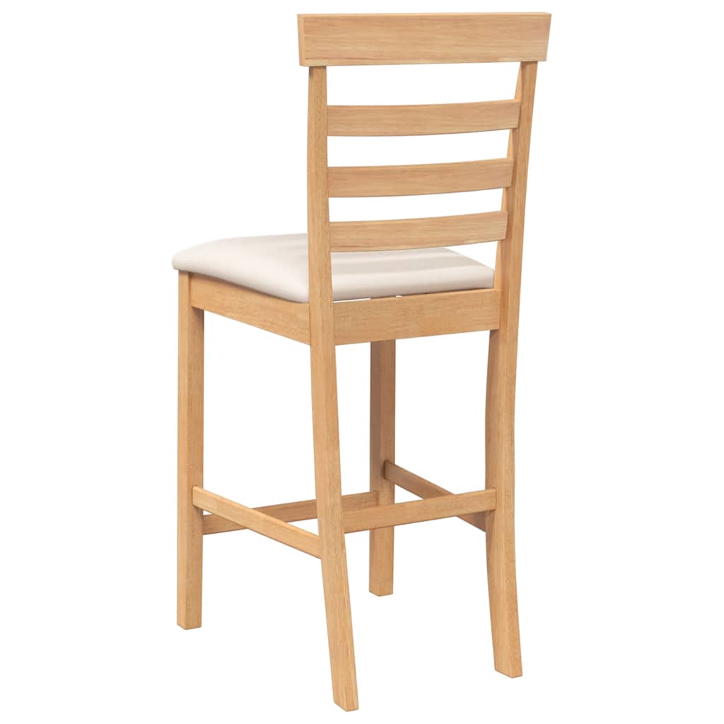 Barhocker 2 Stk. Weiß Stoff