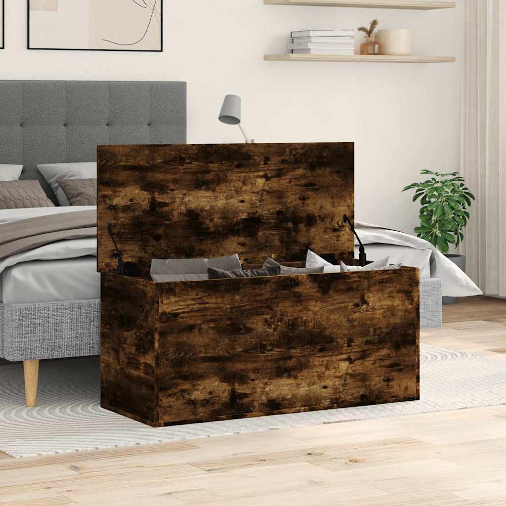 Aufbewahrungstruhe Weiß 84x42x46 cm Holzwerkstoff