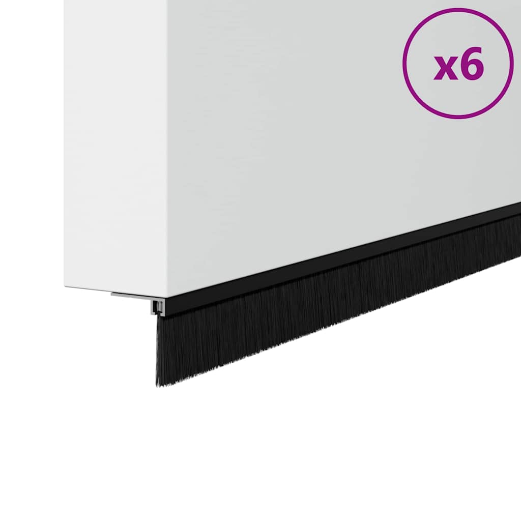 Aufsteck Türbürstendichtungen 2 pcs Braun 100 cm