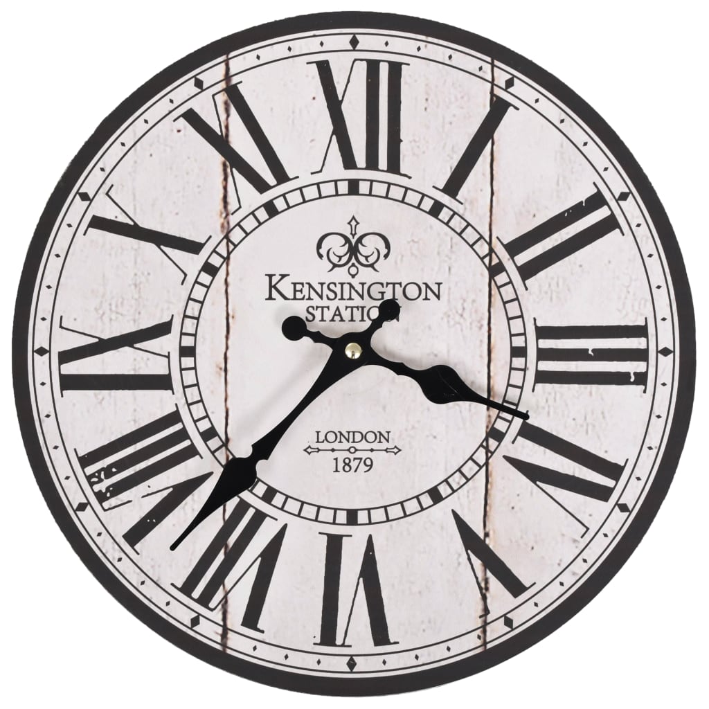 Vintage Wanduhr Blumen 30 cm
