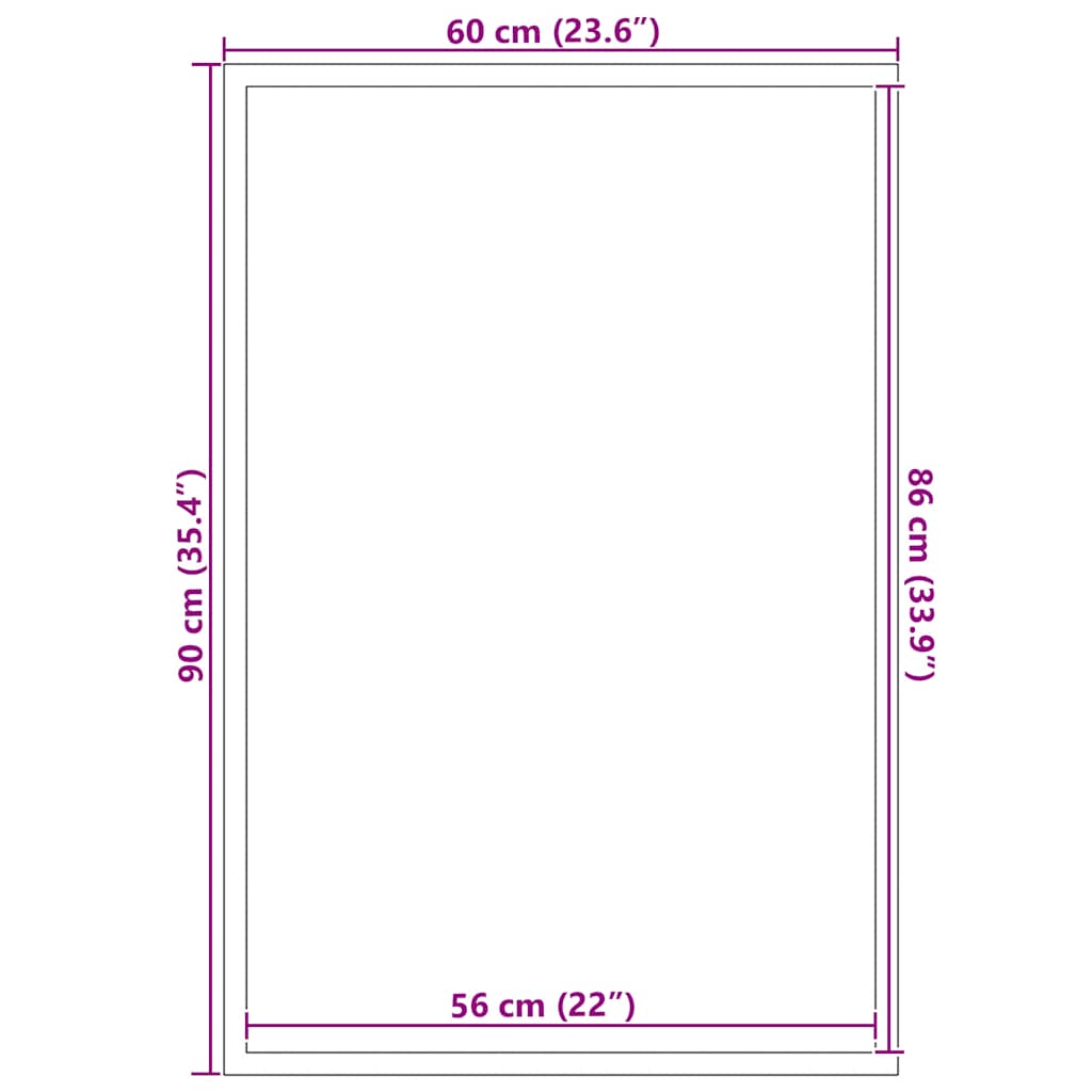 Fußmatte Anthrazit 40x60 cm