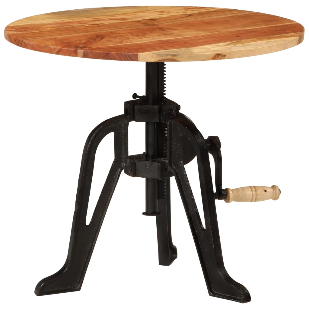 Beistelltisch 60×(46-63) cm Massivholz Mango und Gusseisen