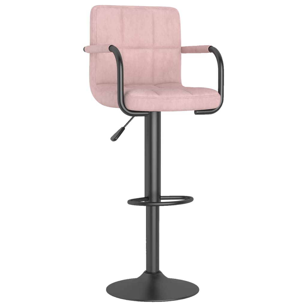 Barhocker 2 Stk. Blau Samt