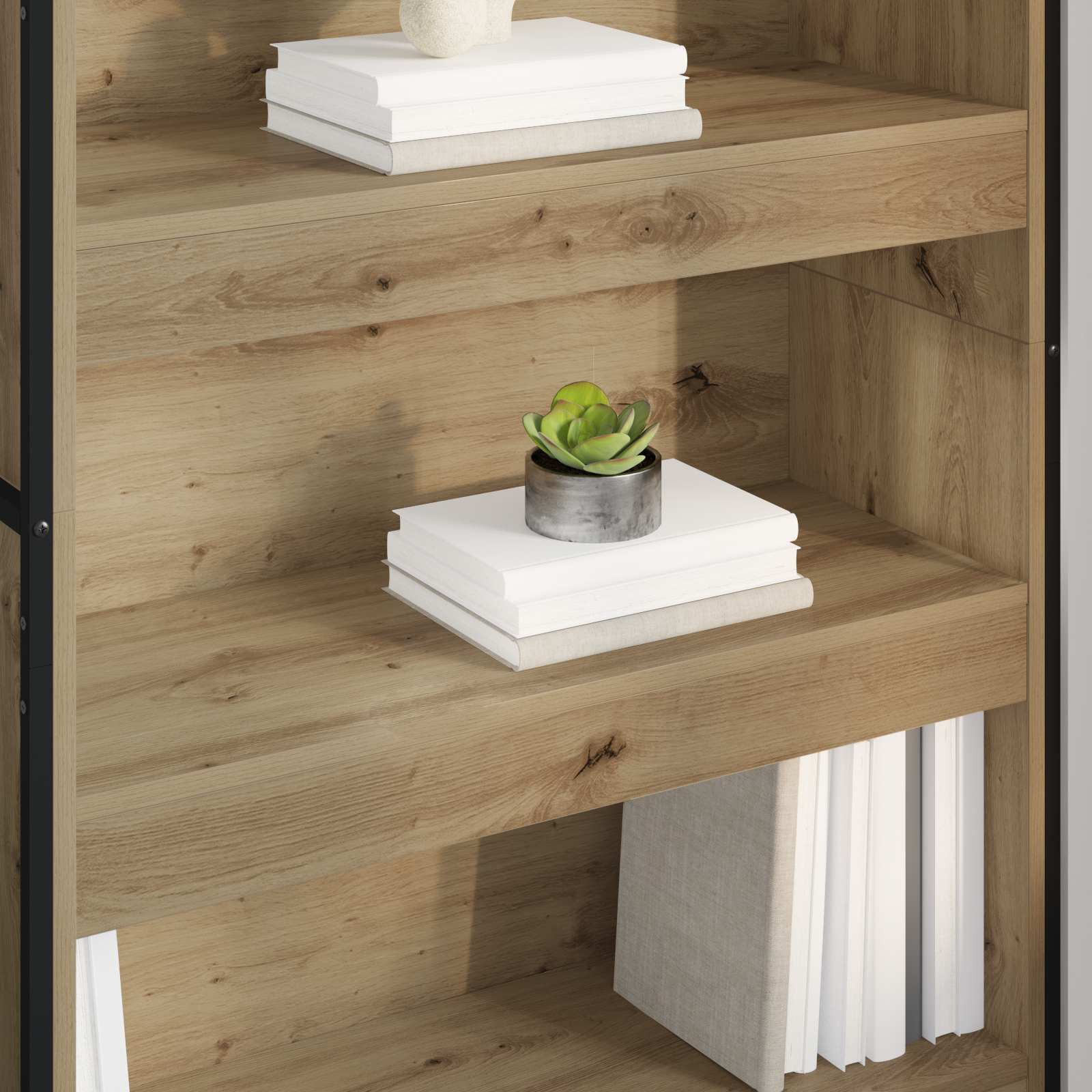 Bücherregal 2 pcs Schwarz Eichen-Optik 60 x 30 x 189,5 cm