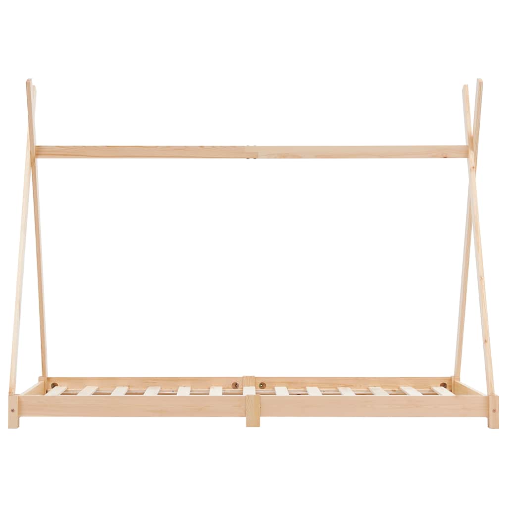 Kinder-Bettgestell Massivholz Kiefer 70 x 140 cm