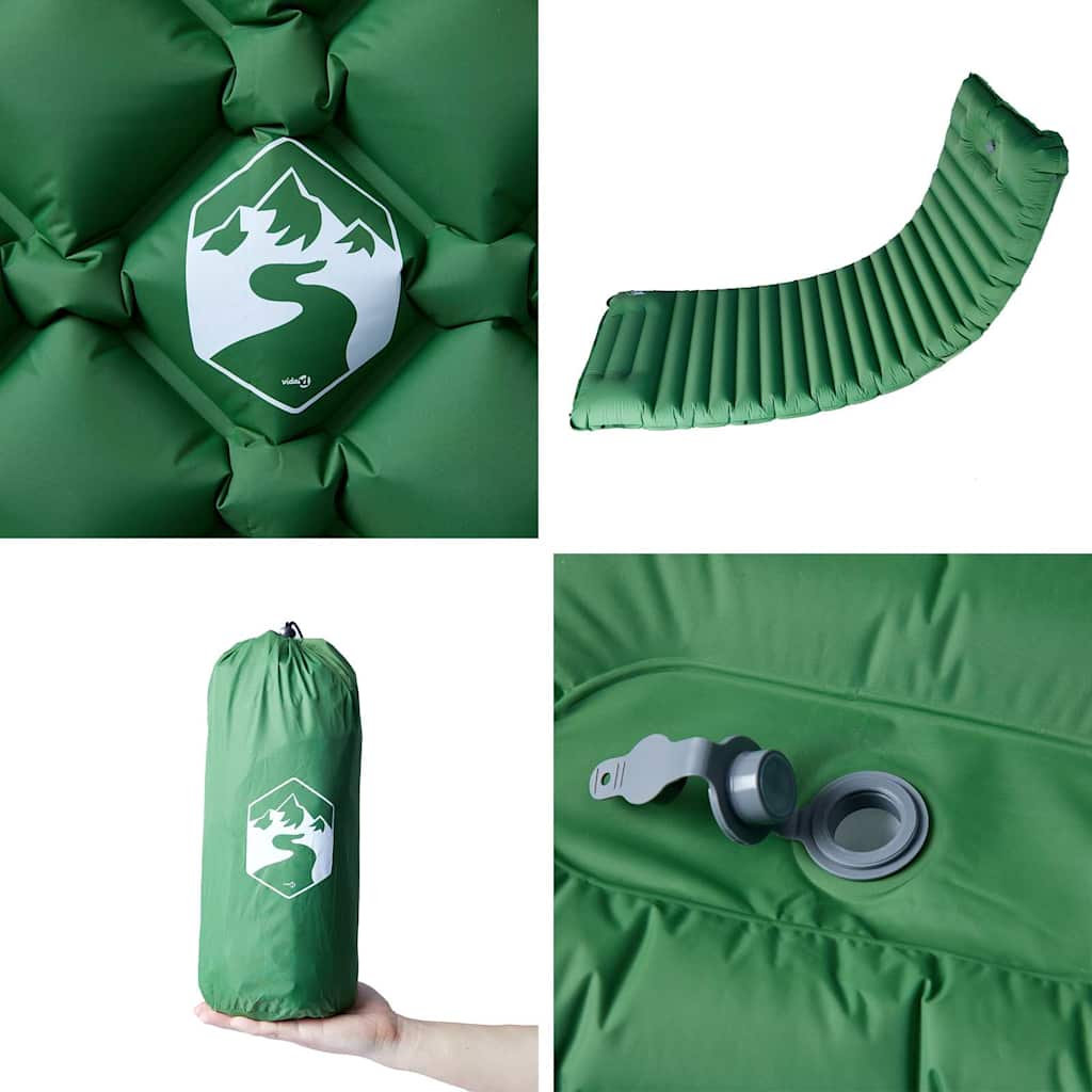 Selbstaufblasende Isomatte mit Kissen Grau