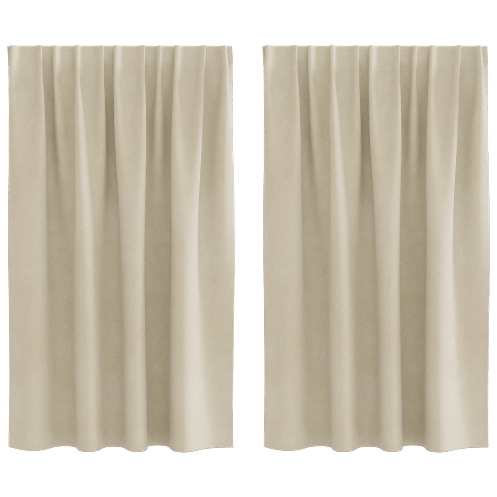 Verdunkelungsvorhänge 2 pcs Schwarz 140 x 140 cm Samt