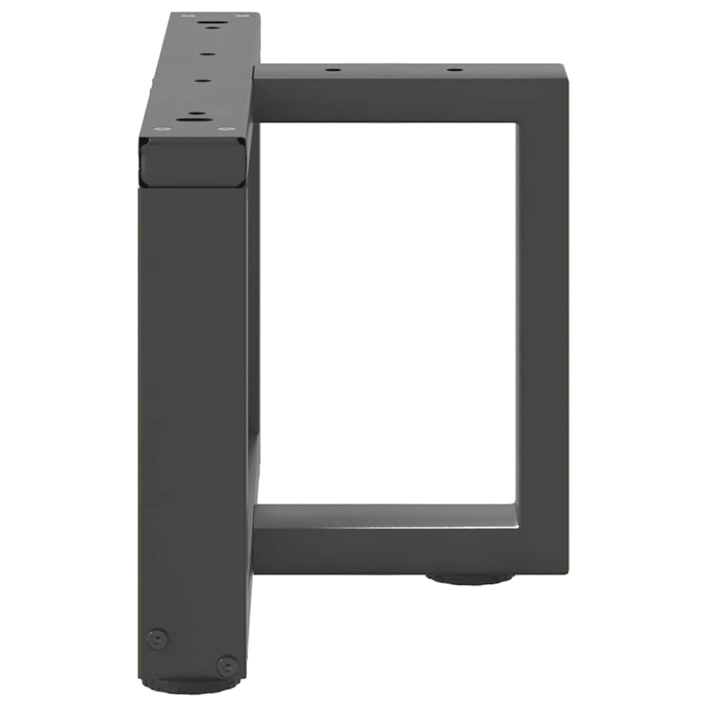Couchtischbeine T-Form 2 Stk. Schwarz 30x25x(30-31) cm Stahl