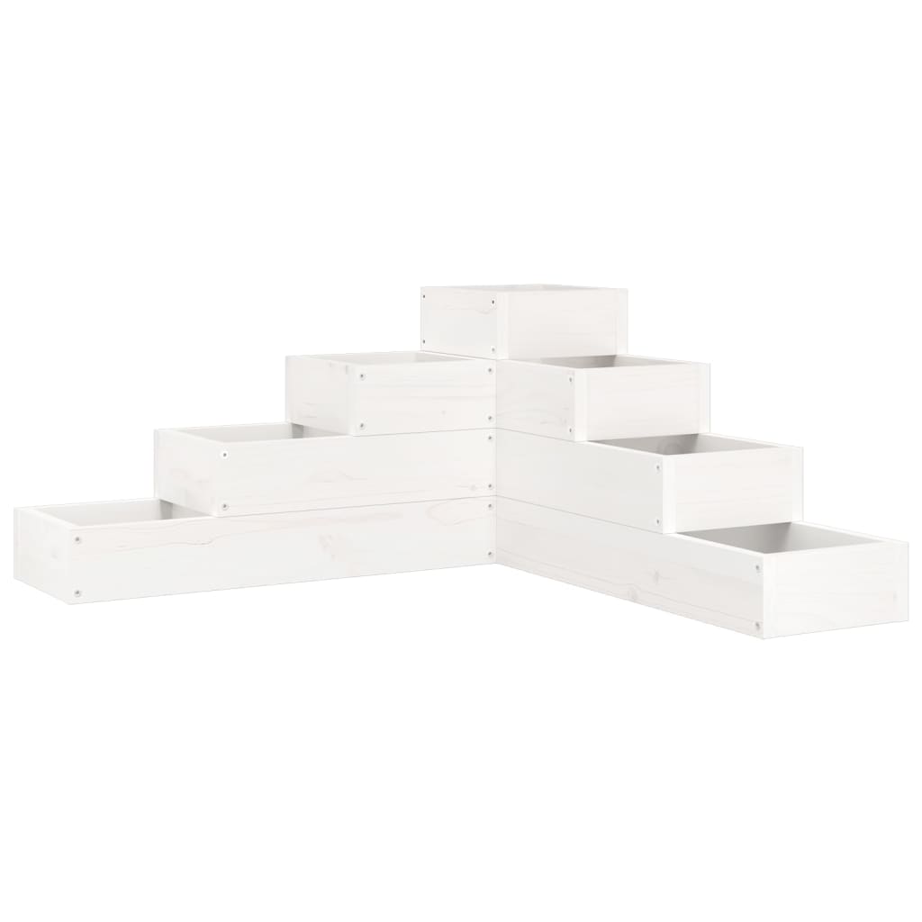 Pflanzentreppe 4 Stufen 80,5x79x36 cm Massivholz Kiefer