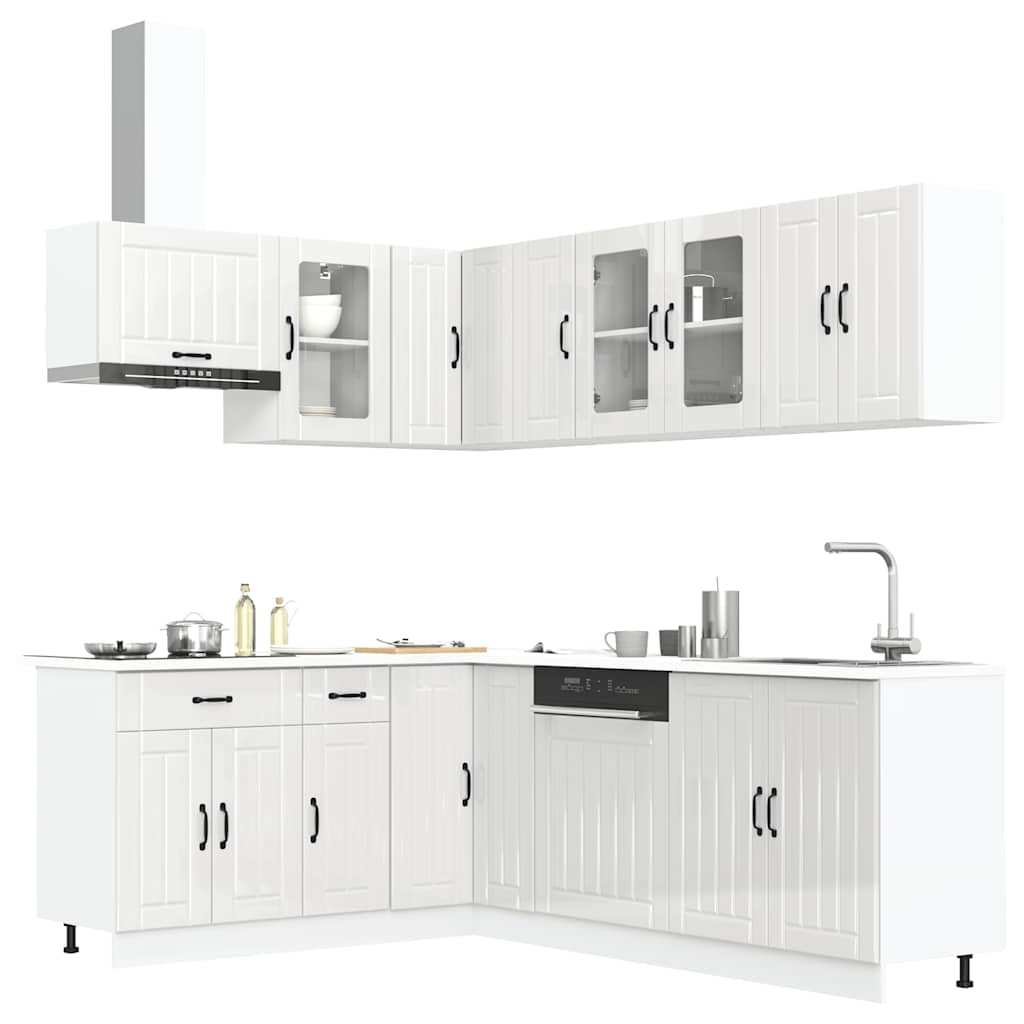 11-tlg. Küchenschrank-Set Lucca Weiß Holzwerkstoff